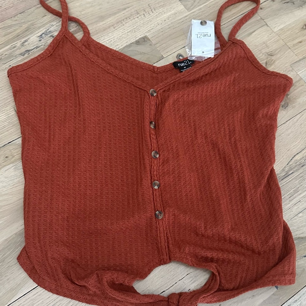Rue21 Rust Camisole with Button Detail